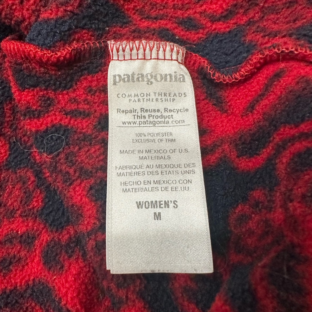 Patagonia Rare Limited Edition Synchilla Snap-T Fleece Pullover Lotus Flower M - Picture 7 of 7
